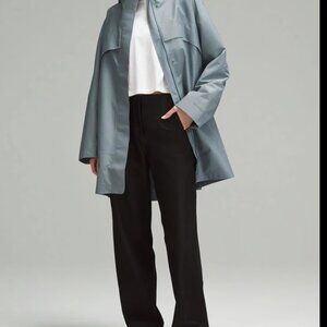 Lululemon Mid-Length Waterproof Rain Coat Belgian Blue Size L